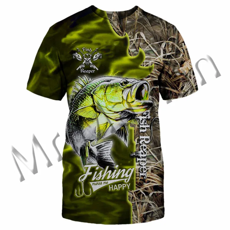 

Fashion Animal Fish Reaper Art Men Short sleeves T-shirt 3D Print Unisex Casual Streetwear / T-shirts / O-Neck / T shirt / S-13