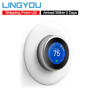 

LINGYOU Wall Plate for Nest Learning Thermostat 3rd 2nd 1st Gen and Nest Thermostat E 3D Stereoscopic Round Cover Bracket Mount