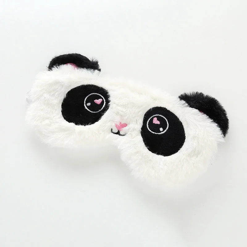Kawaii Плюшевые игрушки маска глаза панды Мультяшные животные мягкие милые маски