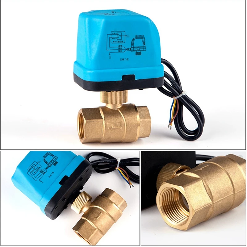 

AC220V Electric Ball Valve Electric Ball Valve with Electric Actuator Ball Valve Three Line Two Control DN32
