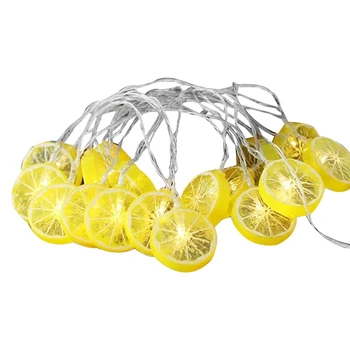 

Lemon Fairy Light String with 10 LEDs, USB Powered Warm White Flashing Christmas String Lights for Weddings, Banquets, Festivals