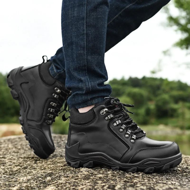 

Hiking Shoes Autumn And Winter MEN'S SHOES Outdoor Casual Shoes Anti-slip Wear-Resistant Waterproof Anti-slip Jogging Genuine Le