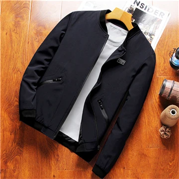 Mountainskin, мужская бейсбольная куртка с воротником, мужская повседневная осенняя куртка, Модная приталенная куртка, большие размеры M~ 8XL, брендовая одежда, SA755 - Цвет: Black