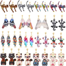 Мультяшные милые серьги с голубкой, модные женские серьги-гвоздики, серьги русалки, подвеска с гекконом, Женские Ювелирные изделия