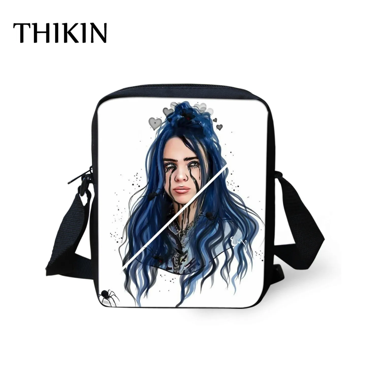 As picture THIKIN студентов школьная сумка Back Billie Eilish печати 3 шт./компл. школьная комплект с сумкой для девочек рюкзак школьные сумки для подростков мальчиков Mochila - Цвет: As picture