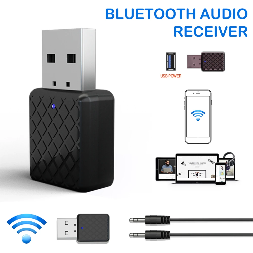 2 в 1 Bluetooth приемник и передатчик Bluetooth беспроводной адаптер аудио с 3,5 мм AUX аудио для домашнего ТВ MP3 ПК