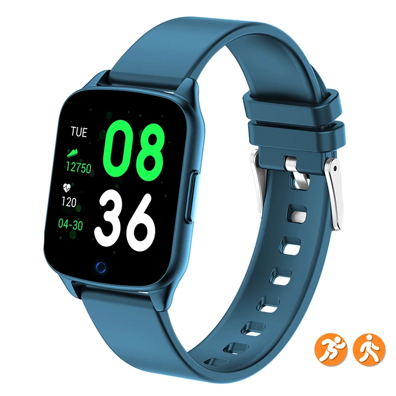 Blue Женские Смарт-часы Heart Rate Ftiness трекер Шагомер женские Bluetooth Smartwatch кровяное давление сообщение вызова для Android IOS - Цвет: Blue