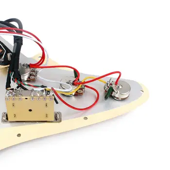

Prewired 3 Dual Coil Pickups Pickguard with Control Knobs for Electric Guitar