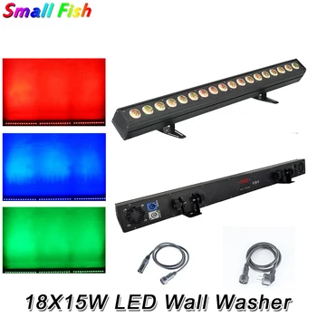 

4Pcs/Lot 18X15W RGBWA 5IN1 LED Wall Wash Light 9/23/72 Channels DMX 512 Controller LED Bar Wall Wash Light Party Wedding Stage