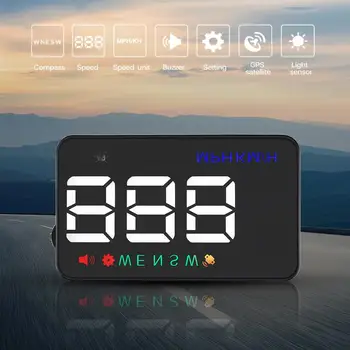 

Hot Onever Universal 3.5 Inch HD Car Navigation Head-up Display Support Speed Compass Speed Alarm Auto Power on/off