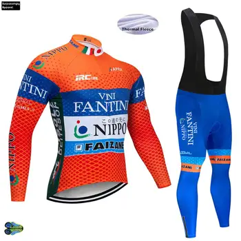 

New 2020 VINI TEAM Winter Cycling Jersey Bike Pants Set Mens 12D Pads Ropa Ciclismo Pro Thermal Fleece Bicycling Maillot Culotte