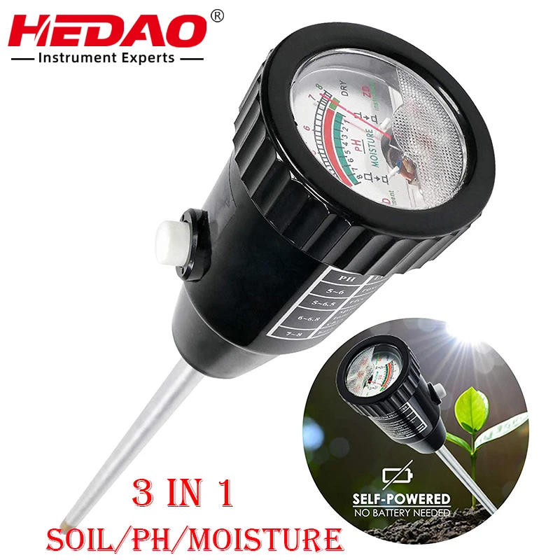

3 in 1 Soil Meter Soil Water Moisture Light PH Tester HDSP-06 with retail box