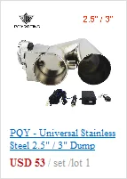 PQY-2," /3" Нержавеющая сталь коллекторы Y трубы Электрический выхлоп вырезанный комплект для 3-дюймовой выхлопной трубы PQY-CT93