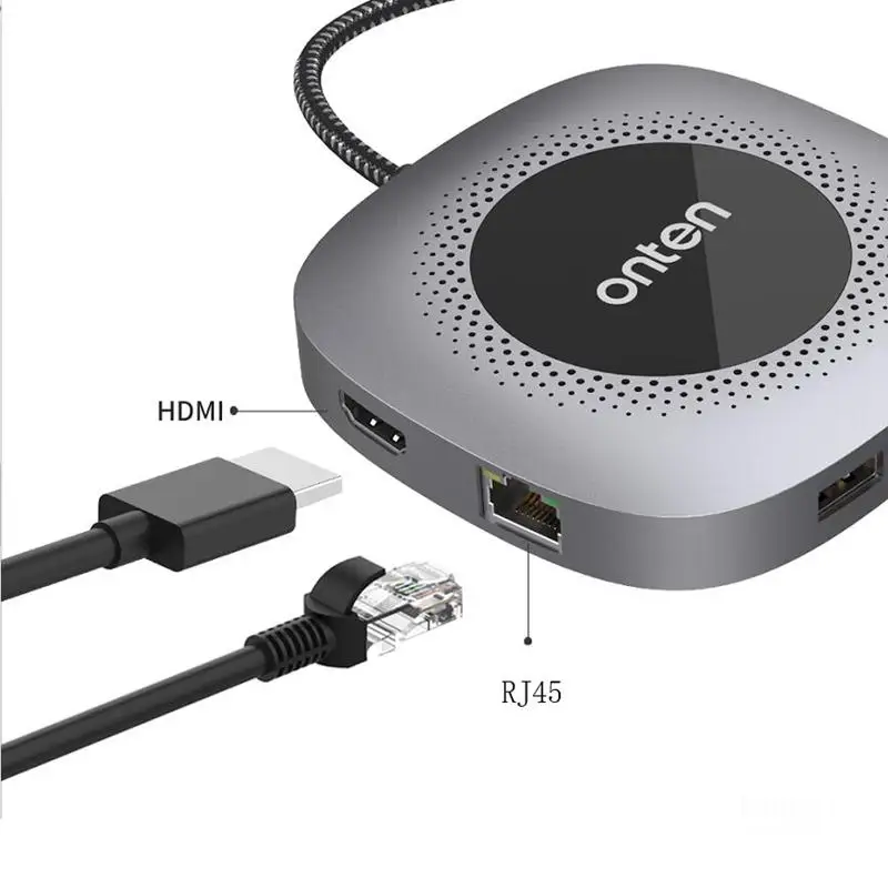 Распродажа 6 в 1 мульти USB C концентратор USB 3,0 HDMI RJ45 Gigabit Ethernet PD зарядное устройство адаптер USB C док-станция Тип c концентратор конвертер