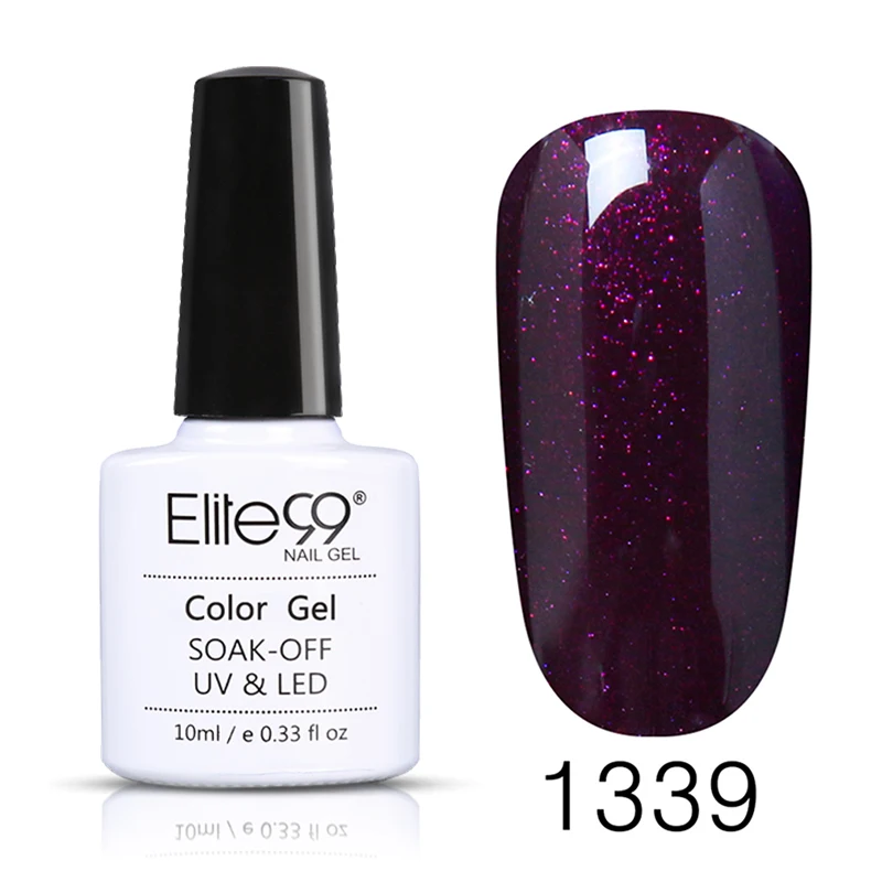 Elite99 Soak Off 10ml Pure Color UV Gel Nail Polish Vernis Semi Permanent Nail UV Polish Hybrid Varnish Nail Art Manicure Nails - Цвет: P-G1339