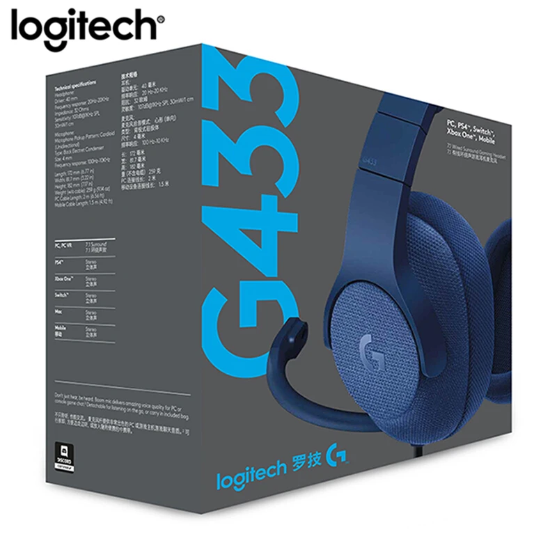 Logitech G433 Gaming Headphones 7.1 
