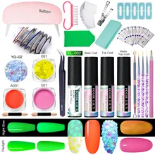 Флуоресцентный лак для ногтей набор светится в темноте гель лак УФ-гель для ногтей светящийся цветной неоновый гель лак набор