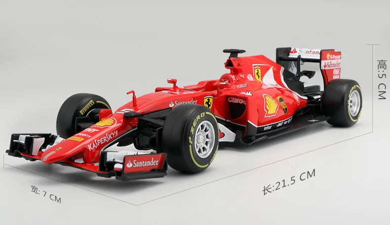 1:24 высокое моделирование Ferrari модель автомобиля SF15-T F1 формула гоночный сплав модель автомобиля для детей Подарки