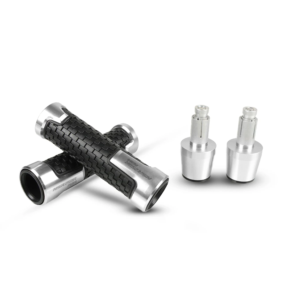 

New Hot Motorcycle 7/8"22mm CNC Universal Handlebar Grip Ends Hand Grips Rubber Handle Bar End Plug FOR honda NSR250 PGM4