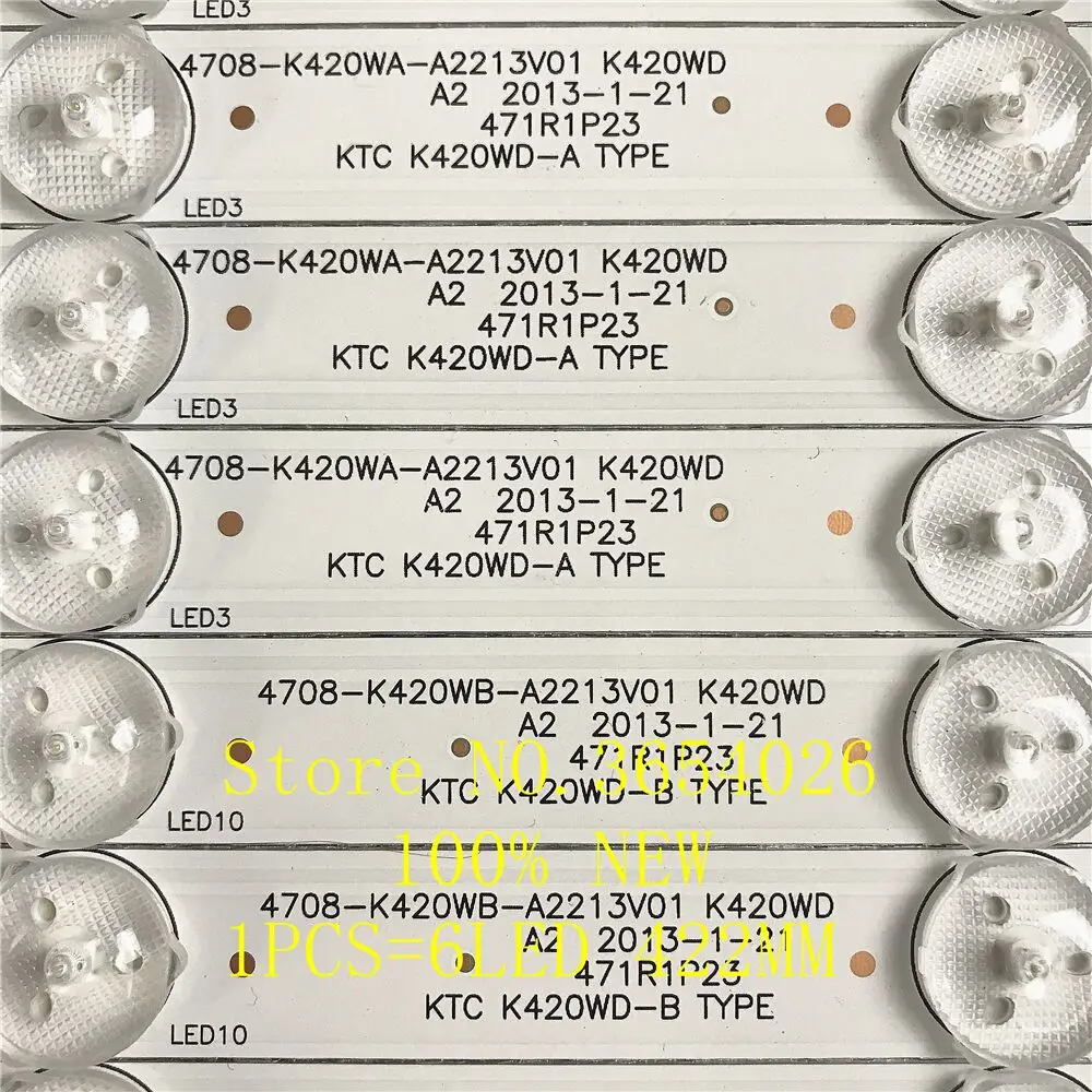 10 шт./компл. для dvb T C L LE42D31 42D59EDS светодиодный Подсветка 4708-K420WA-A2213V01 K420WB
