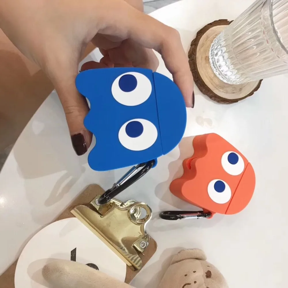 Мультфильм Pac-Man Мягкий силиконовый чехол для AirPods 3D Bluetooth беспроводные наушники чехол для Apple AirPods 1 2 Коробка гарнитура чехол