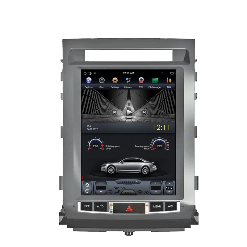 Sale NAVITOPIA 12.1" Vertical Screen Tesla Android 7.1 Car GPS Navigation for Toyota Land Cruiser 2008-2015 Car DVD Multimedia Player 1
