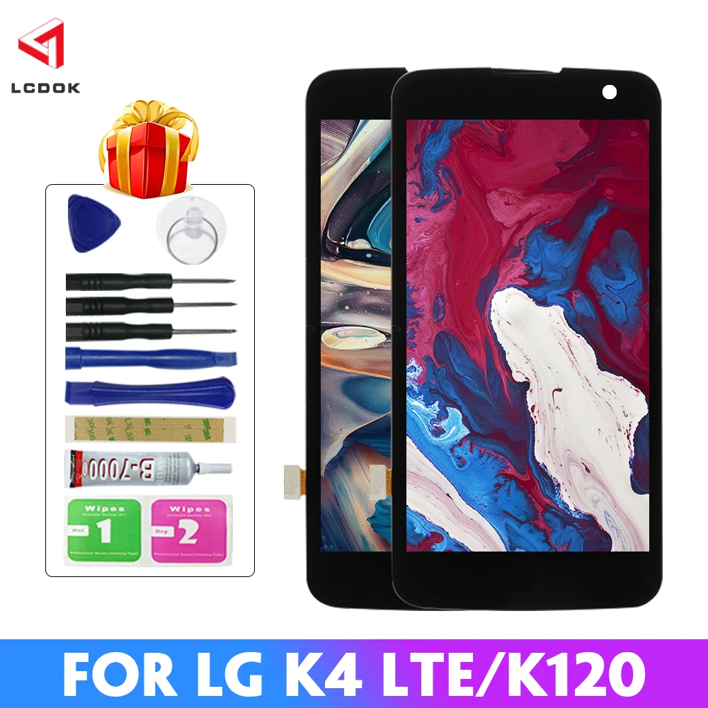 100% тестирование ЖК дисплей для LG K4 LTE K120 K120E K120AR Дисплей кодирующий