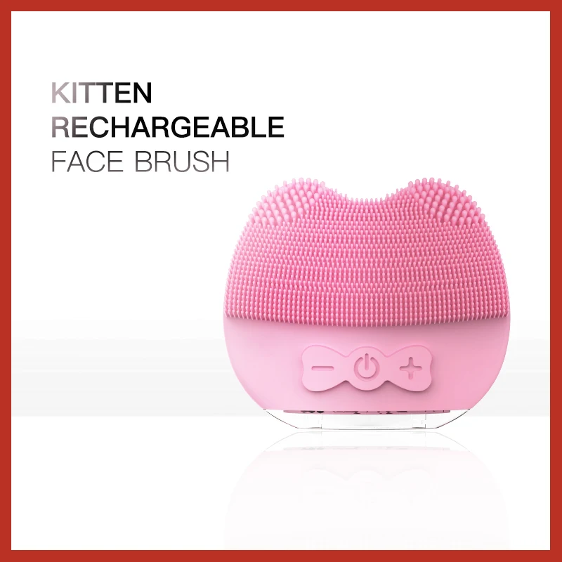 

BLINGBELLE Electric Silicone Face Cleansing Brush Kitten Cat Makeup Eraser Cosmetic Remover and Massaging Brush