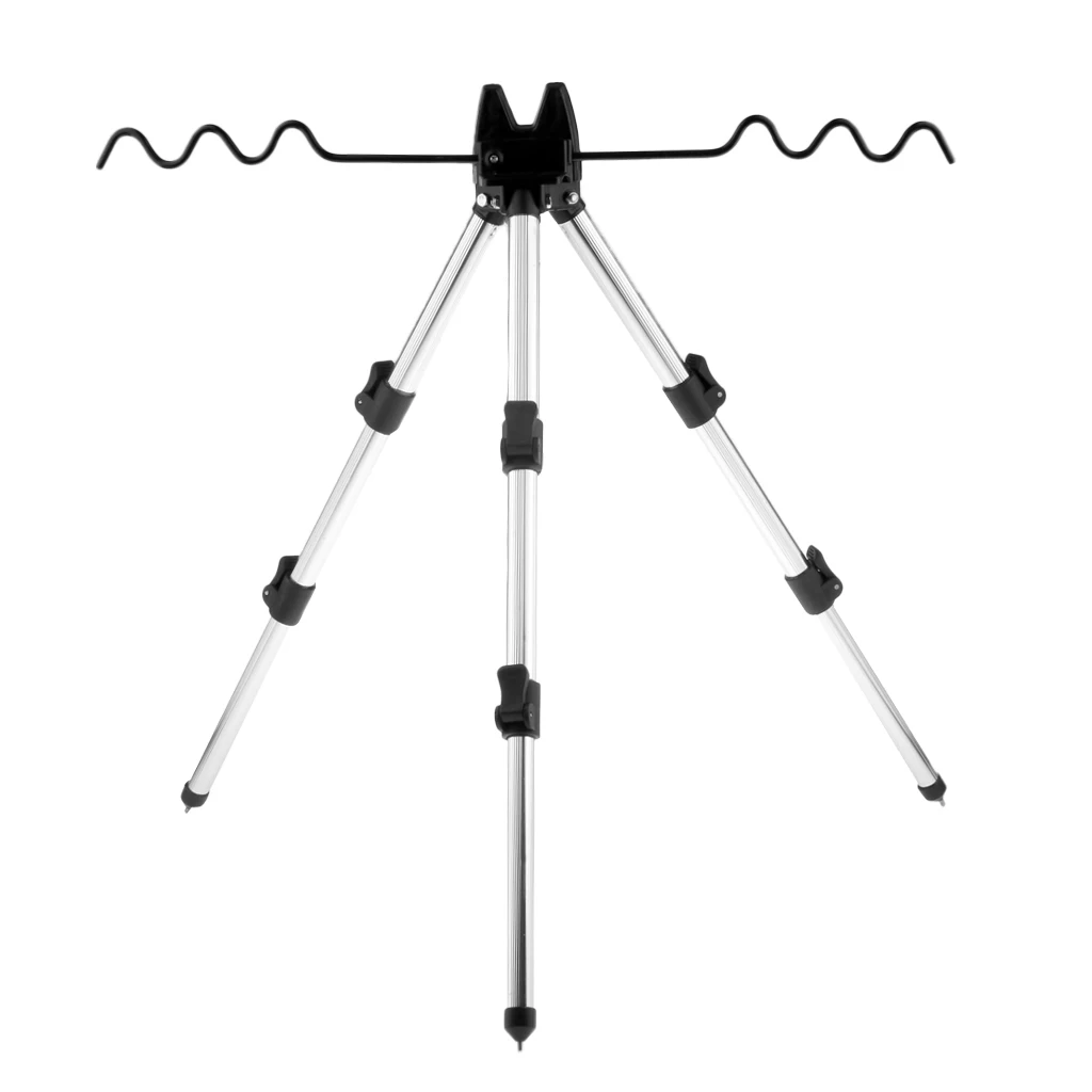 Fishing Rod Tripod Stand Telescopic Fishing Rod Holder Land Hook