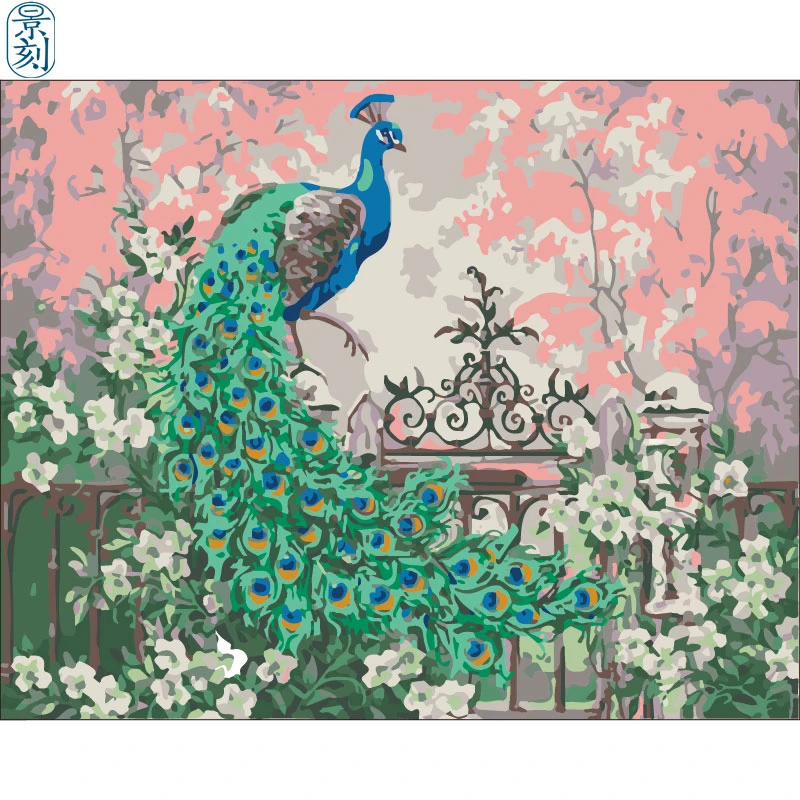 Pfau Serie Hand Mass Farbe Hohe Qualitat Leinwand Schone Malerei Durch Zahlen Uberraschung Geschenk Grosse Erfullung Malen Nach Zahlen Aliexpress