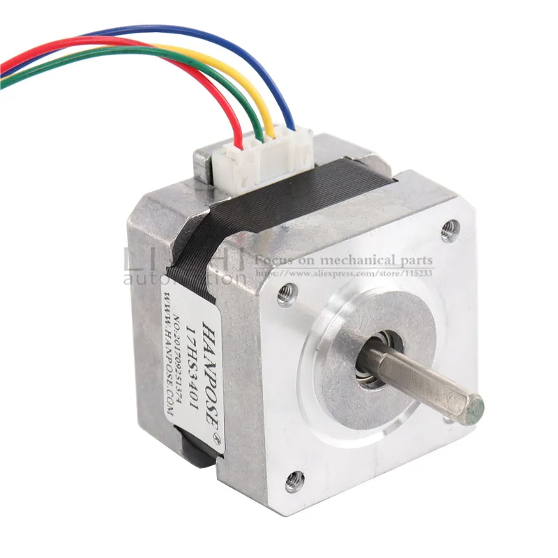5 шт./лот Nema17 17HS3401 4 lead Nema 17 шаговый двигатель 42BYGH 1.3A CE ROSH ISO CNC лазерный измельчитель