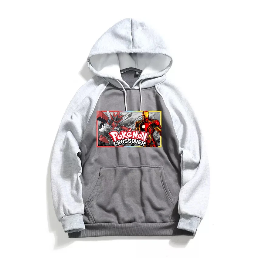 

2019 New Pikachu Avengers Marvel Man's Hoodie High Quality Hoody Sweatshirt Anime Hoodies Loose, Casual Hoodie Fitness