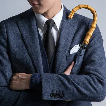 

Custom Made Woolen brown Herringbone Tweed men wedding suit British style Mens suit tailored plus size Blazer suit