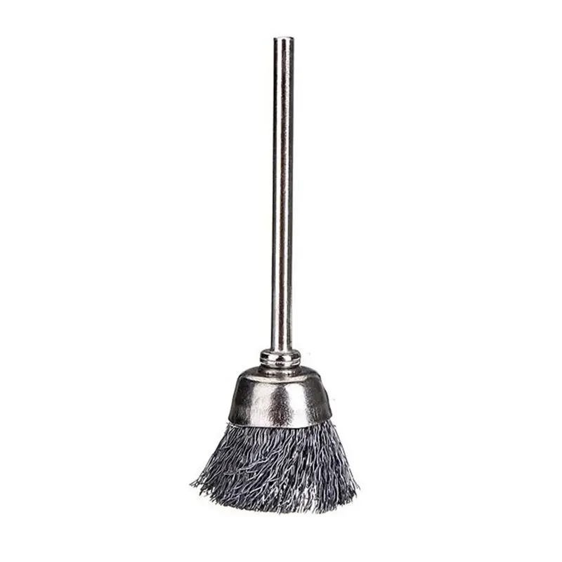 5PCS Steel Wire Brush 20mm Dia Brush For Rotary Tool Grinder 3mm Shank