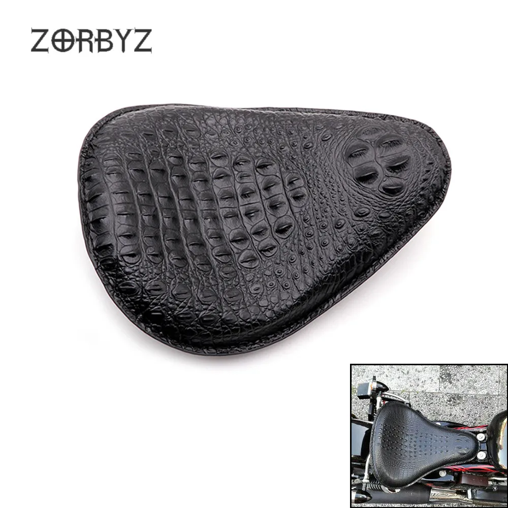 ZORBYZ 1 шт. мотоциклетные Ретро Черный крокодил из искусственной кожи Стиль Solo сиденье для Harley Chopper Bobber Пользовательские SX650