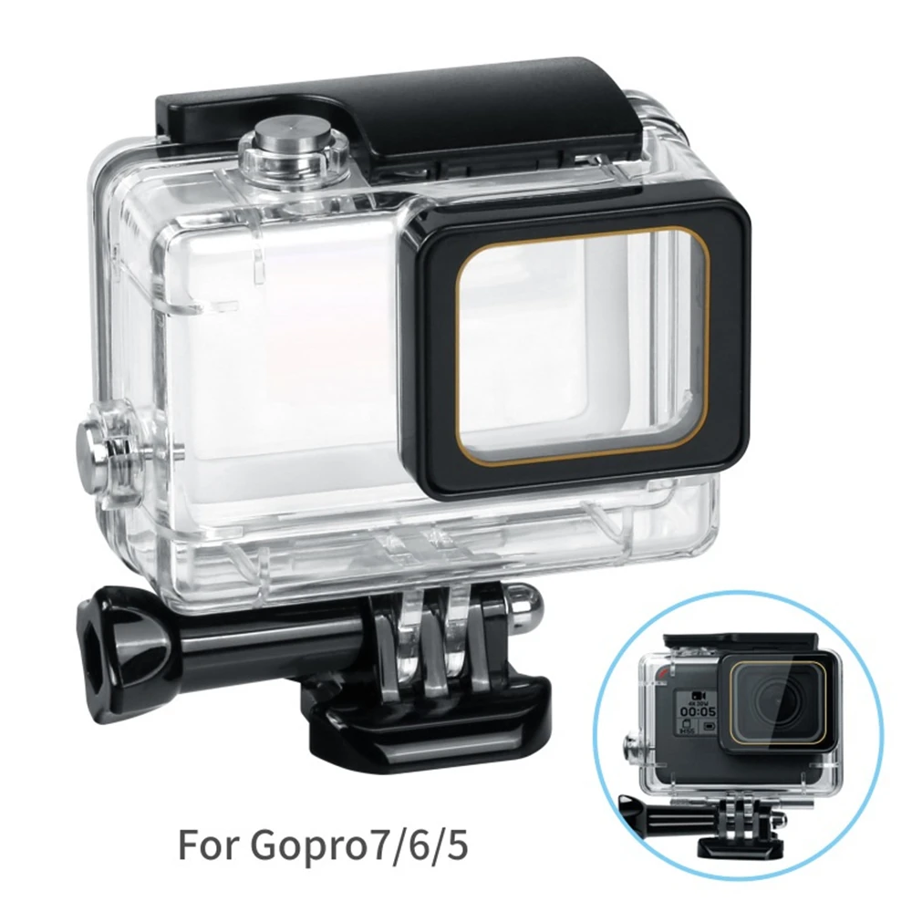 

Transparent protective shell Gopro Hero6 Waterproof Gopro5 Sport Camera Waterproof Case Transparent Shell Diving Protection case
