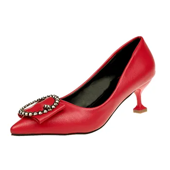 

Nice Sexy White Black Women Nude Formal Pumps Ladies Glossy Shoes Shallow Pointed Toe Sandals Ankle High Thin Heels