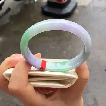 

Zheru jewelry natural Burmese jade two-tone 54-64mm bracelet, elegant princess jewelry, gift for mother to girlfriend