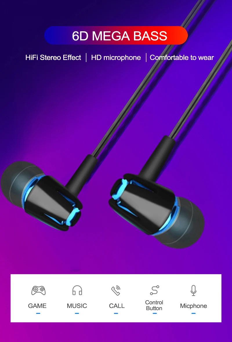 Mini Wired Earbuds 3.5mm In Ear Wired Earphones Volume Adjustment Sport Headset with Mic For Xiaomi iPhone Samsung Huawei (1)