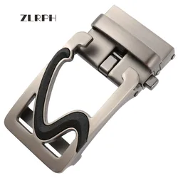 Zlrph homens fivela de cinto automático luxo qualidade designer cinto masculino casual metal fivela cabeças