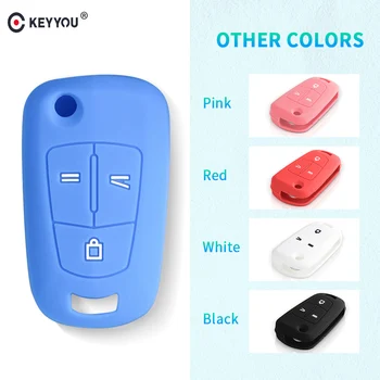 

KEYYOU 10X For Opel Vauxhall Astra Vectra Corsa Signum Fold 3 Buttons Remote Silicone Car Key Cover Case Fob