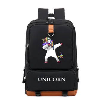 

Cartoon Dance Rainbow Unicorn Hot Boy Girl Children School Bag Women Bagpack Teenagers Schoolbags Canvas Men Student Backpack 20