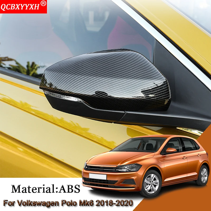 ABS автомобильное внешнее зеркало заднего вида, блестки, авто наклейки, автомобильные аксессуары, подходят для Volkswagen Polo Mk6 Virtus Sedan