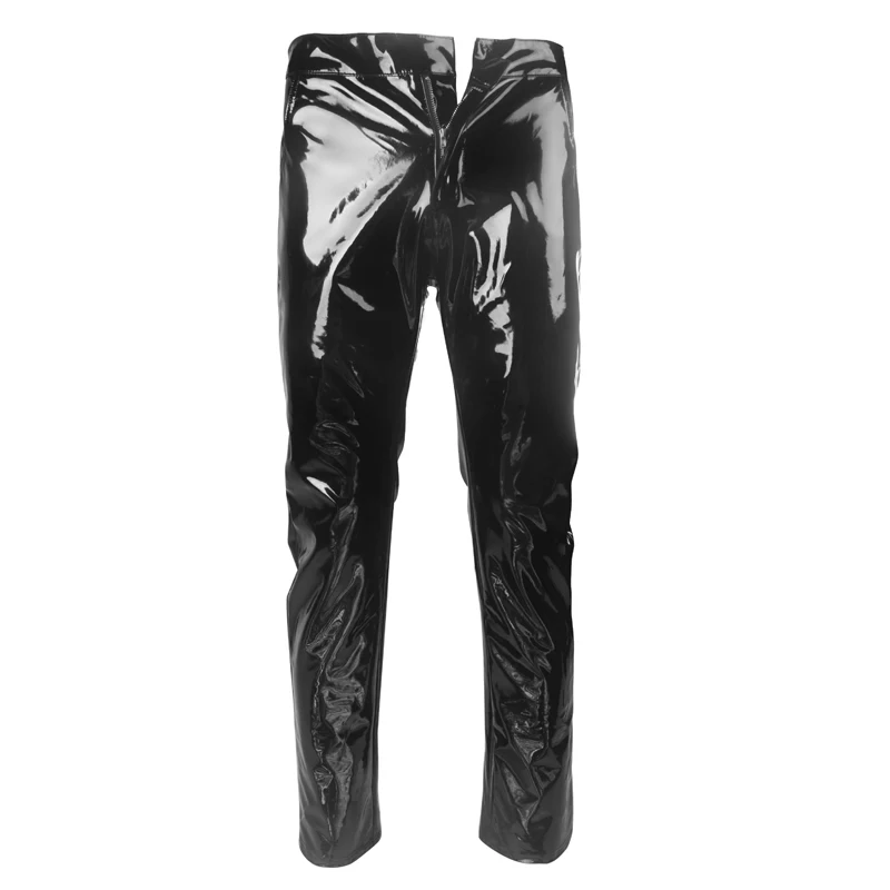 

Mens Pants Trouser Clubwear Faux Leather Sexy Performance Bottoms Wet Look
