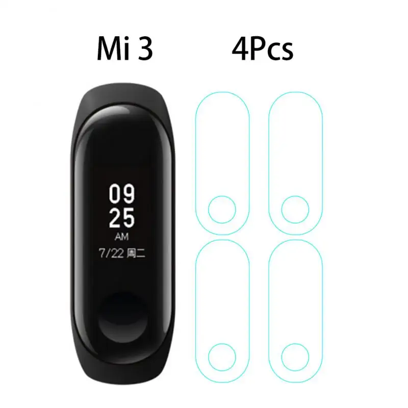 5 шт. Гидрогелевая Защитная закаленная пленка для Xiaomi Mi Band 4 защитная пленка полноэкранная проницаемая пленка HD Explosion - Цвет: 4PCS miband 3