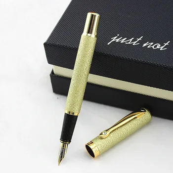 

high quality Luxury metal Diamond Fountain Pen 0.5mm Nib Stationery School Office Supplies writing ink pen gift box