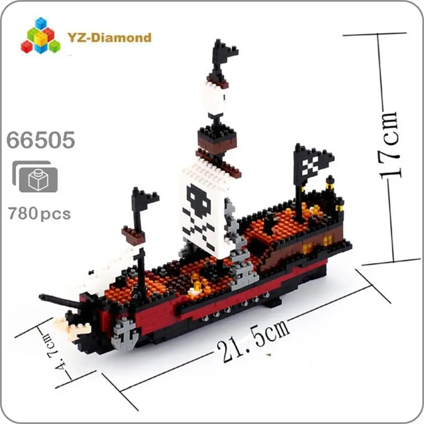 YZ мини конструкторов в корсара из мультфильма модель лодки Строительные Кирпичи