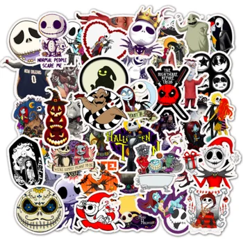 

50pcs Halloween Skull Cartoon Stickers for Car Bike Motorcycle Phone Laptop Travel Luggage Sticker Decals Graffiti Gift
