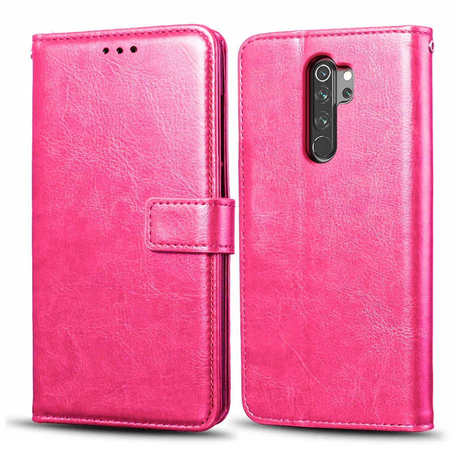 Флип-кейс для Xiaomi Redmi Note 8 Pro Note8 Note 8 Pro глобальная версия книги стильный модный роскошный чехол-кошелек из искусственной кожи - Цвет: Rose