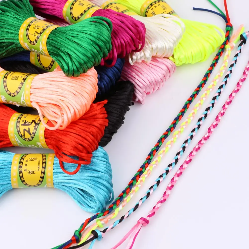 TYRY.HU 80 meter Baby Chewable Necklace Accessories 1.5mm Satin Silk Nylon Cord for Silicone Teething Pacifier Chain DIY Tools
